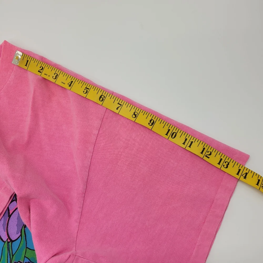 Fresh Produce Vintage Tee Pink Newport Beach Tulip Graphic 1995 V T-Shirt Medium - Picture 13 of 14